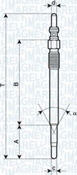 Свеча накаливания (накала) Magneti Marelli. Артикул 062900029304