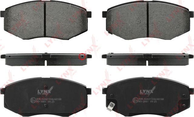 Тормозные колодки LYNXauto. Артикул BD-3661