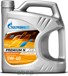 Масло моторное Газпромнефть Premium N 5w-40 SN/CF 5л (Gazpromneft). Артикул 2389907002