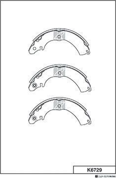 Тормозные колодки MK Kashiyama задние для Hafei Sigma 2000-2009. Артикул K6729