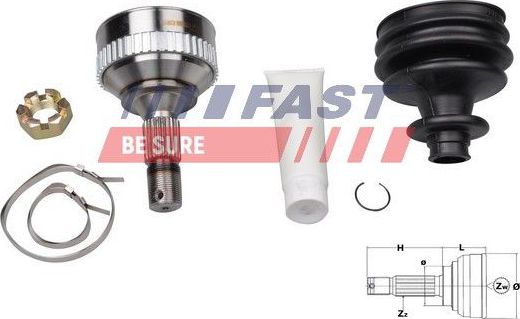 Шрус наружный (граната) Fast. Артикул FT25088K