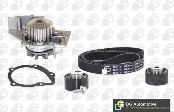 Помпа (водяной насос) с комплектом ремня ГРМ BGA. Артикул TB6701CPK