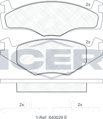 Тормозные колодки Icer передние для SEAT Ibiza II 1993-2002. Артикул 181048
