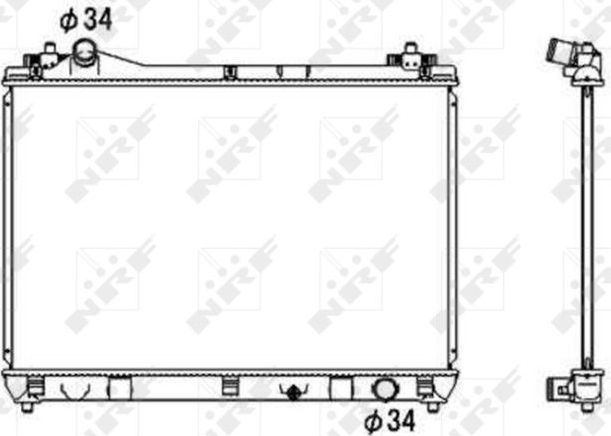 Радиатор охлаждения двигателя NRF. Артикул 53703