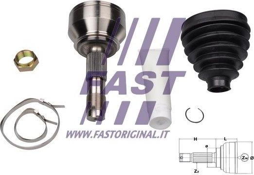 Шрус наружный (граната) Fast для Opel Rekord C 1967-1971. Артикул FT25080K