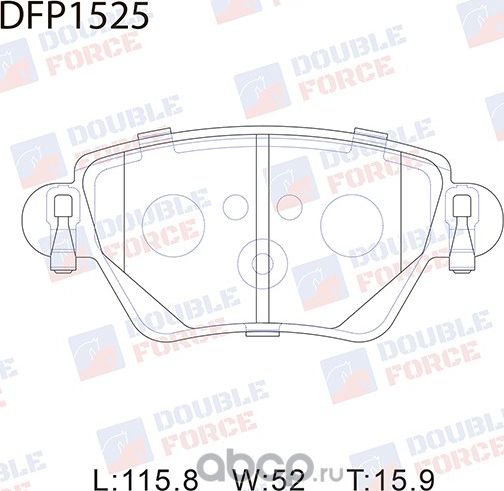 Колодки тормозные дисковые Double Force. Артикул DFP1525