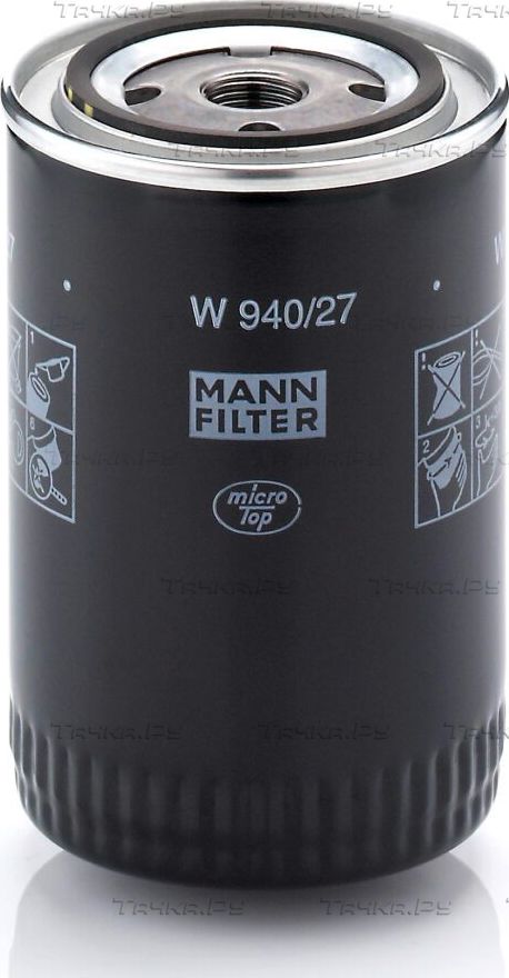Масляный фильтр Mann-Filter для TVR 350 1983-1989. Артикул W 940/27