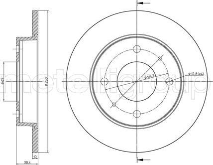 Тормозной диск Trusting задний для Smart Forfour I (W454) 2004-2006. Артикул DF418