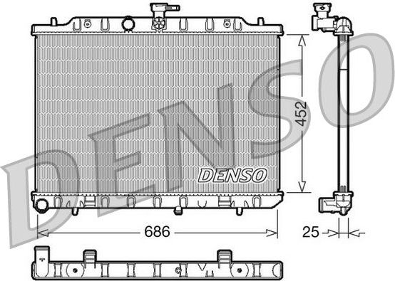 Радиатор охлаждения двигателя Denso для Nissan X-Trail T31 2007-2010. Артикул DRM46007