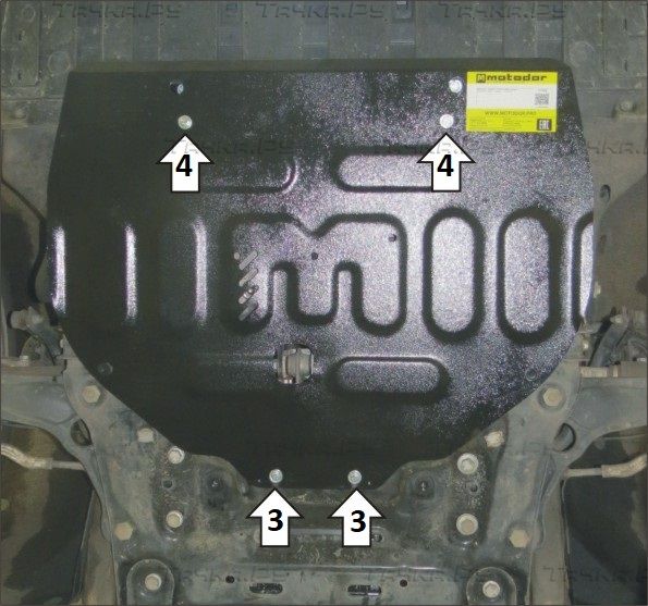 Защита усиленная Мотодор для картера и КПП Renault Scenic IV 2016-2026. Артикул 71705