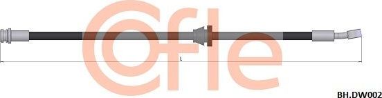 Тормозной шланг Cofle передний для Chevrolet Matiz II 2005-2013. Артикул 92.BH.DW002