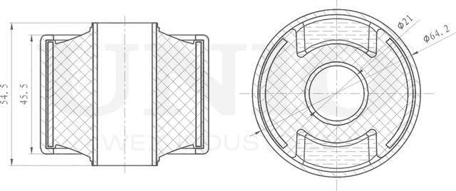 Сайлентблок рычага подвески (Unio). Артикул RMP-20363