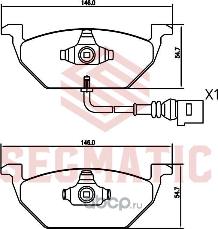 Колодка торм диск пер (Segmatic). Артикул SGBP2655