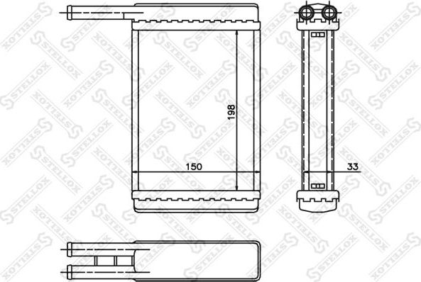 Радиатор отопителя (печки) Stellox. Артикул 10-35168-SX