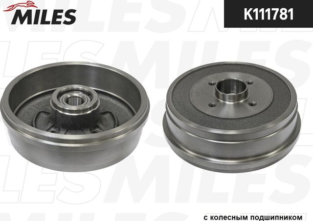 Тормозной барабан Miles задний для Lada Largus I 2012-2026. Артикул K111781