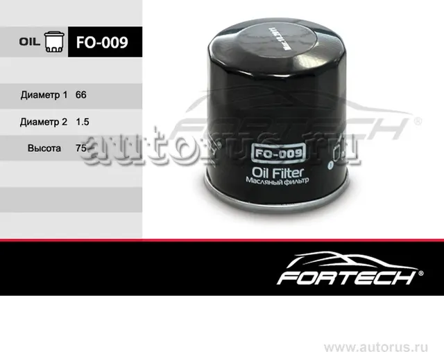 Фильтр масляный TOYOTA: Auris 07 Avensis I, Av (Fortech). Артикул FO009