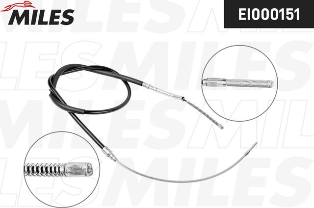 Трос ручника (тросик ручного тормоза) Miles задний правый/левый для BMW 3 III (E36) 1990-1999. Артикул EI000151