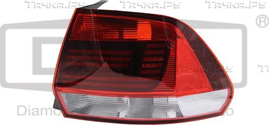 Фонарь задний DPA правый для Volkswagen Polo V 2010-2026. Артикул 99451787602