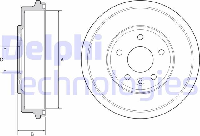 Тормозной барабан Delphi. Артикул BF556