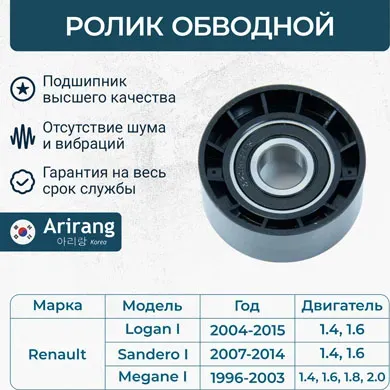 Ролик обводной (Arirang). Артикул ARG351606