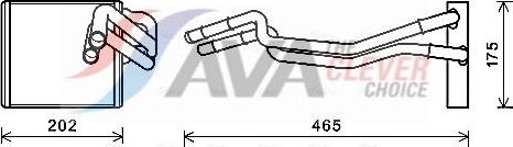 Радиатор отопителя (печки) AVA для Ford Fiesta VI 2008-2019. Артикул FDA6463