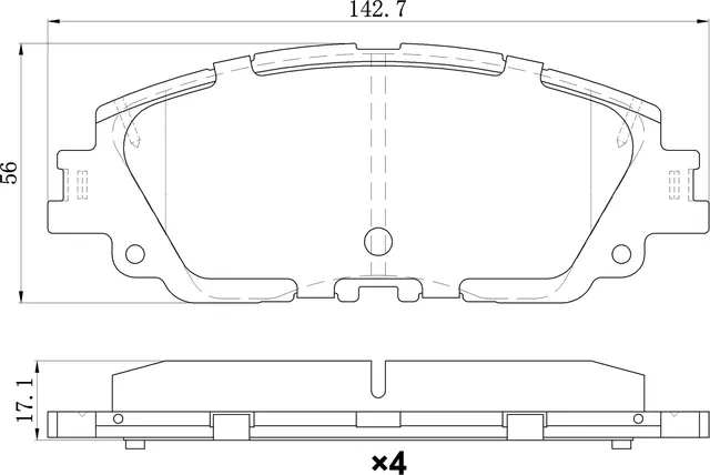 Колодки тормозные для TOYOTA Camry (ASV71/ASV70) 16- / RAV 4 (MXAA52R) 18- / Ava (UBS) UBS. Артикул B1110025