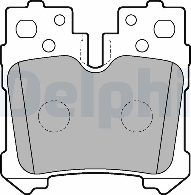 Тормозные колодки Delphi (Low-Metallic) задние для Lexus LS V 2017-2026. Артикул LP2214