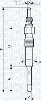 Свеча накаливания (накала) Magneti Marelli. Артикул 062900085304