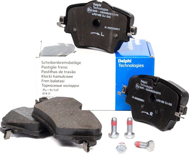 Тормозные колодки Delphi (Low-Metallic) передние для BMW 5 VII (G30/G31) 2016-2026. Артикул LP3182