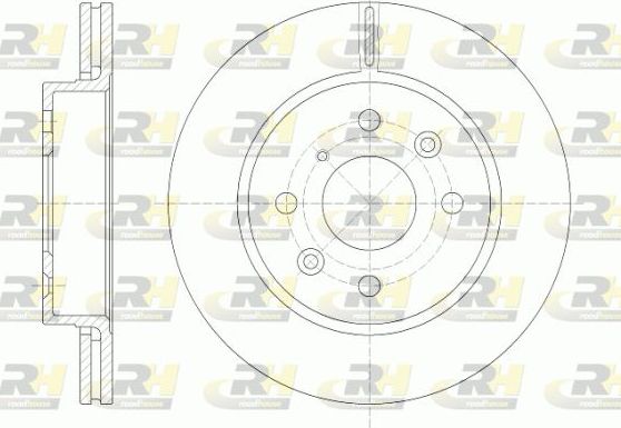 Тормозной диск RoadHouse передний для Kia Sephia I 1993-1997. Артикул 6523.10