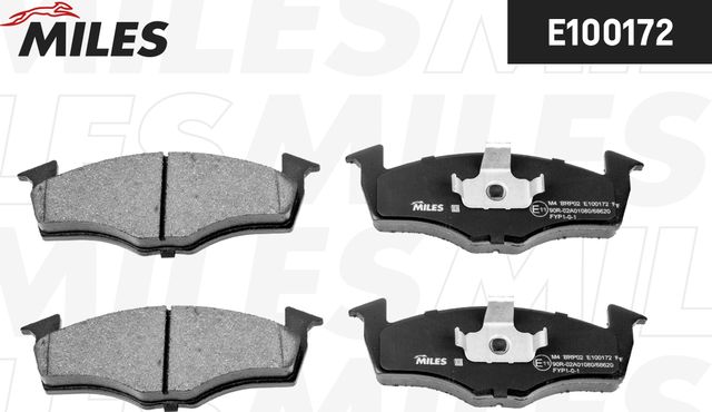 Тормозные колодки Miles (Semi-Metallic) передние для SEAT Arosa I 1997-2004. Артикул E100172