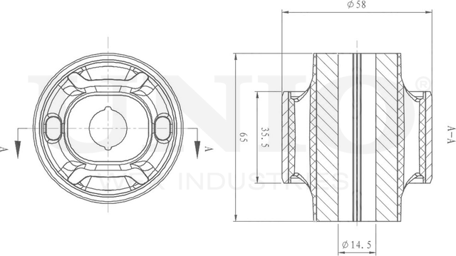 Сайлентблок рычага подвески (Unio). Артикул RMP-20142