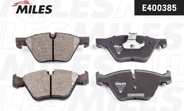 Тормозные колодки Miles (Low-Metallic) передние для BMW 5 VI (F10/F11/F07) 2013-2016. Артикул E400385