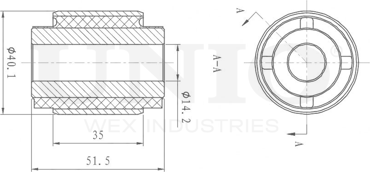 Сайлентблок рычага подвески (Unio). Артикул RMP-20232