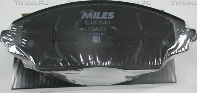 Тормозные колодки Miles (Low-Metallic) передние для Chevrolet Aveo II 2011-2015. Артикул E400540