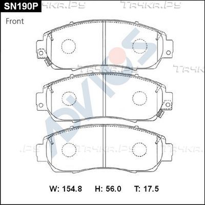 Тормозные колодки Advics для Honda CR-V V 2016-2026. Артикул SN190P