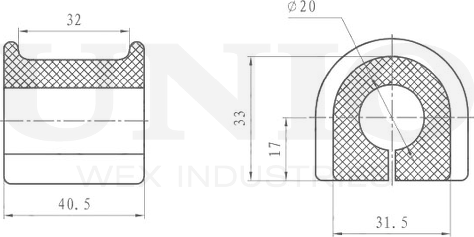 Втулка стабилизатора (Unio). Артикул RMP-10148
