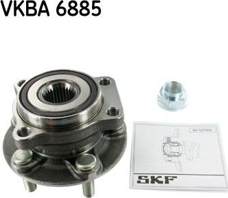 Ступичный подшипник (комплект) SKF передний для Subaru Impreza III 2008-2012. Артикул VKBA 6885