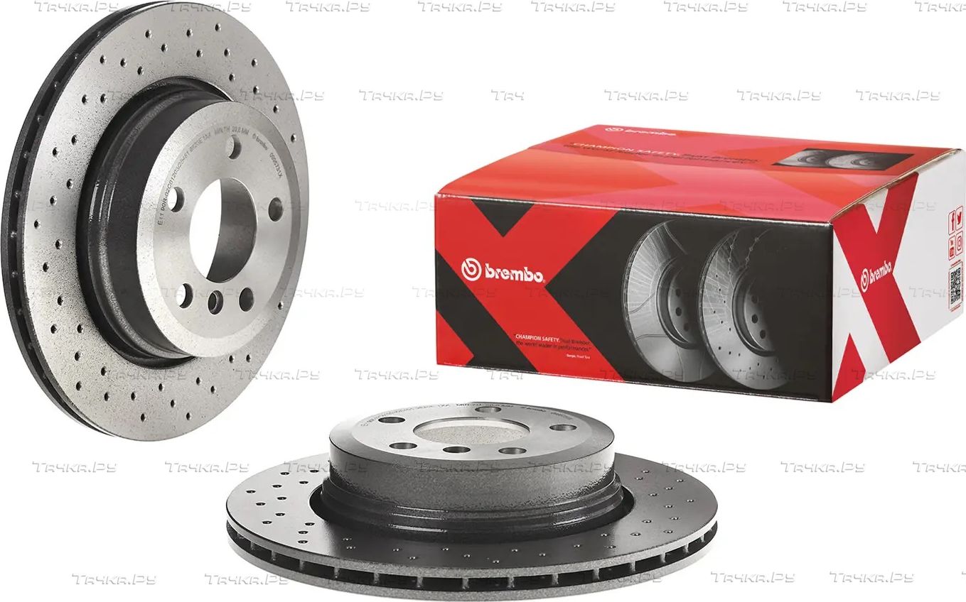 Тормозной диск Brembo XTRA задний для BMW X3 I (E83) 2003-2011. Артикул 09.9573.1X