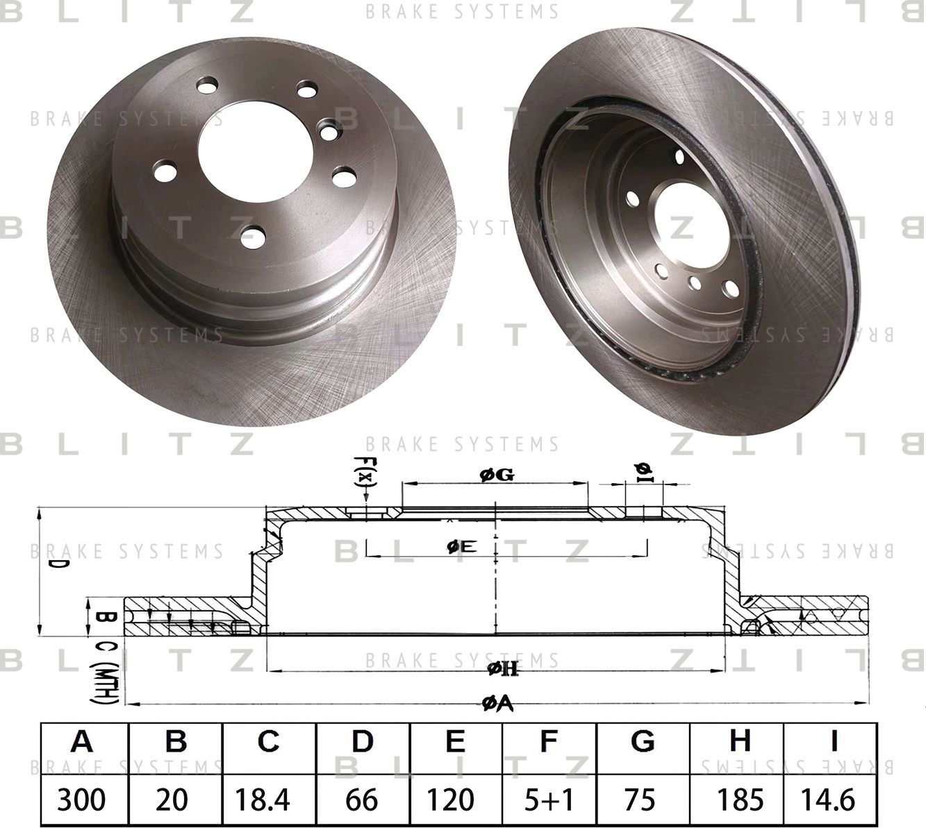 Диск тормозной (Blitz). Артикул BS0577