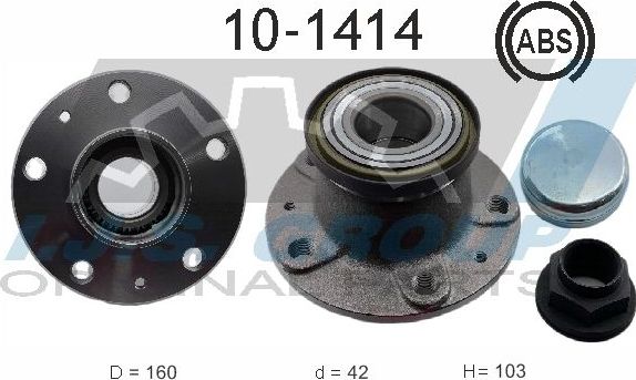 Ступичный подшипник (комплект) IJS Group Technology & Quality. Артикул 10-1414