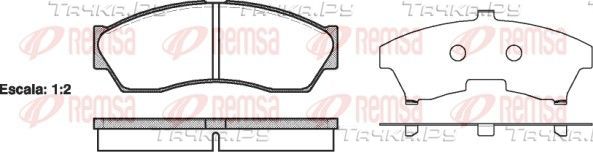 Тормозные колодки Remsa передние для TATA Indica I 1998-2008. Артикул 1253.00