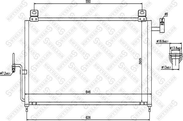 Радиатор кондиционера (конденсатор) Stellox для Mazda 323 VI (BJ) 1998-2004. Артикул 10-45331-SX