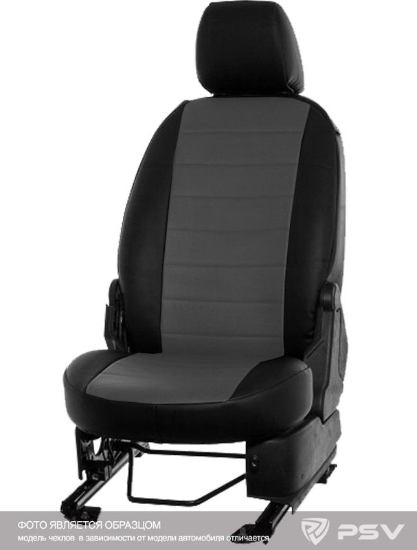 Чехлы PSV Классика ЭЛиС на сидения для Skoda Octavia А5 2004-2008, цвет Черный/серый. Артикул 117368