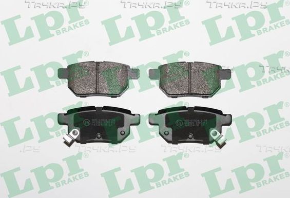 Тормозные колодки LPR задние для Toyota Corolla E140, E150 2006-2014. Артикул 05P1312