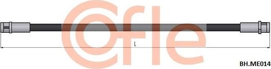 Тормозной шланг Cofle задний правый/левый для Mercedes-Benz A-Класс I (W168) 1997-2004. Артикул 92.BH.ME014