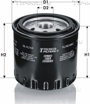 Масляный фильтр  Tecneco Filters для Lancia Thesis 1980-1997. Артикул OL533