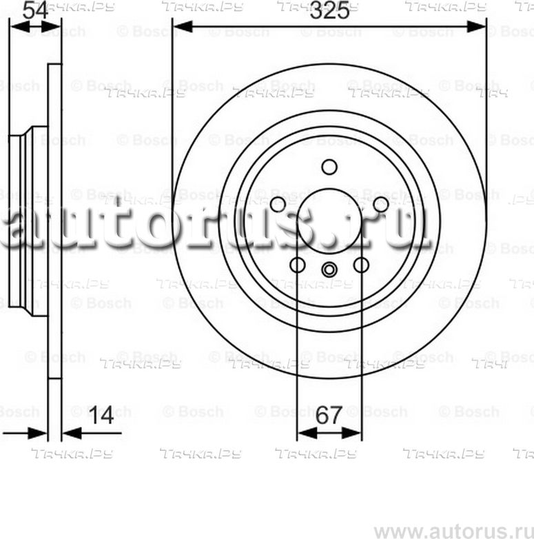 Диск тормозной MB W166 11- задн.вент. (Bosch). Артикул 0986479D10