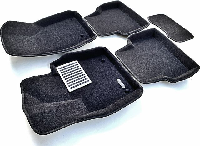 Коврики текстильные Euromat 3D Lux для салона Audi Q3 I 2012-2018 ЧЕРНЫЕ. Артикул EM3D-001113