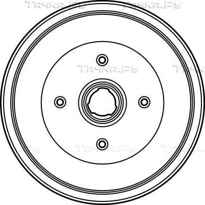 Тормозной барабан TRW задний для Volkswagen Polo III 1994-2001. Артикул DB4127